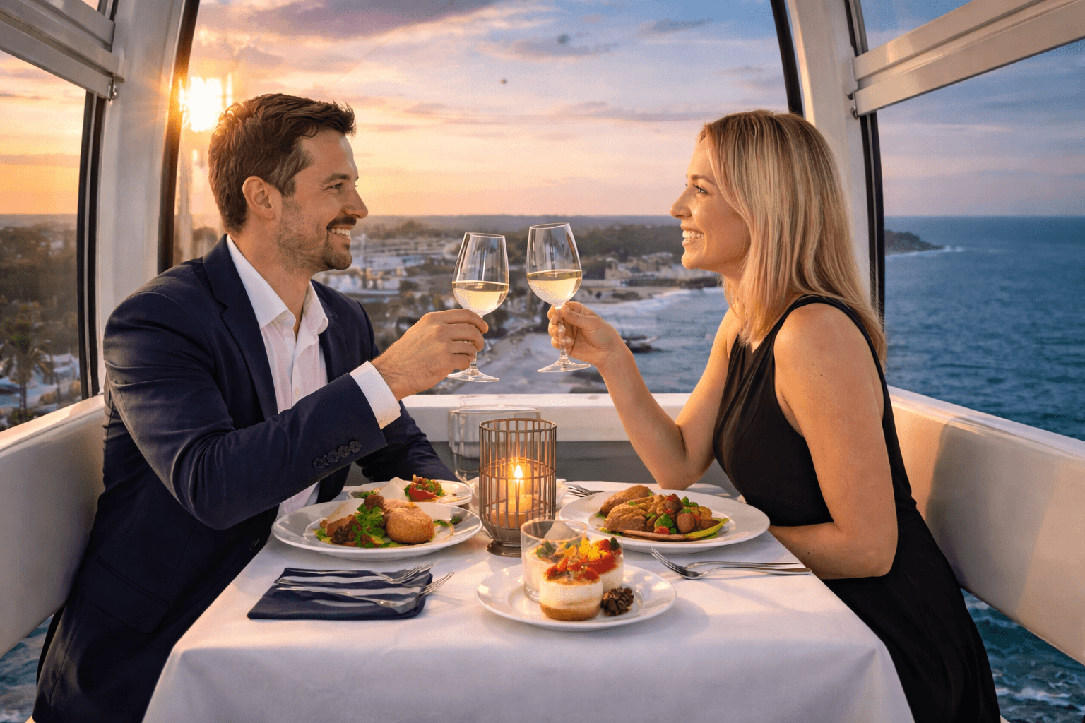 3-Gang Dinner im Riesenrad La Baltica (Kühlungsborn)