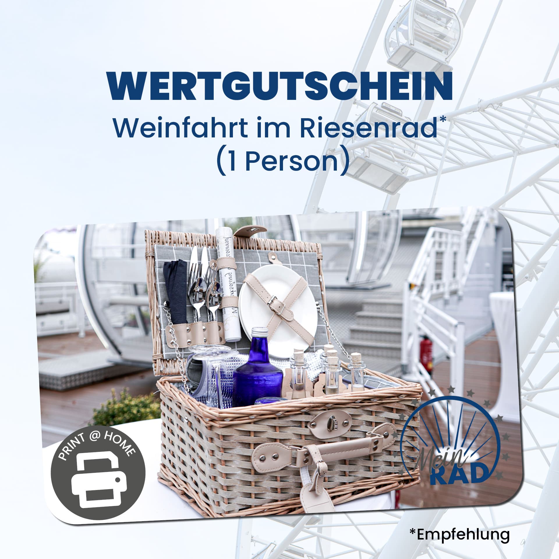 Wertgutschein - Weinfahrt im Riesenrad – für 1 Person