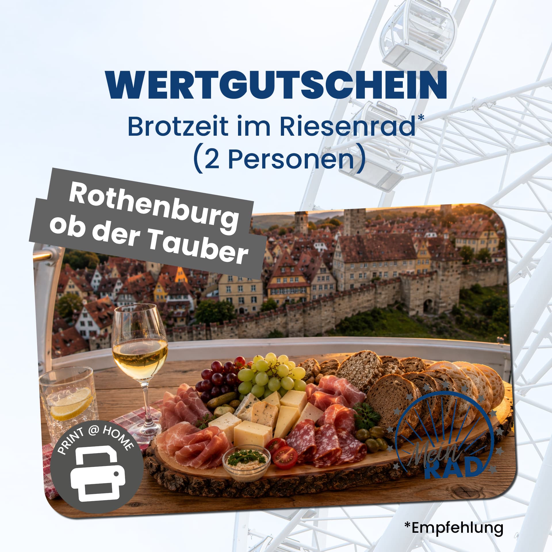 Wertgutschein - Brotzeit im Riesenrad (Rothenburg) – für 2 Personen