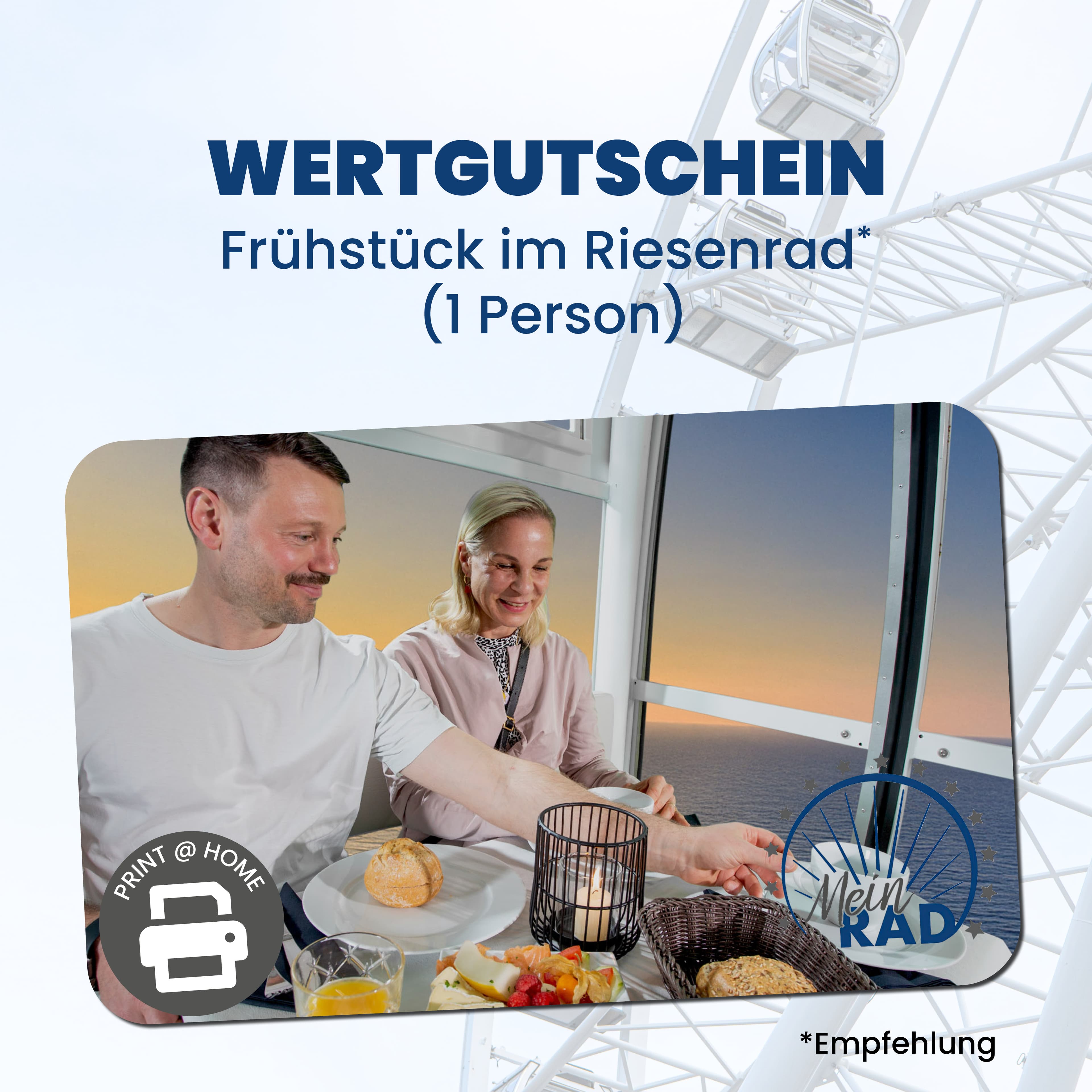 Wertgutschein - Frühstück im Riesenrad – für 1 Person